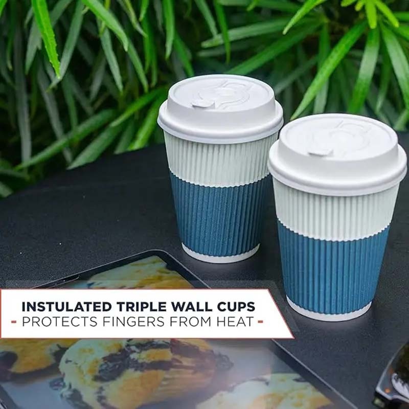 Recyclable Cold Drink Hot Drinking Corrugated Coffee Drink Paper Cup – Corrugated Paper Cup and Hot Coffee Paper Cup price