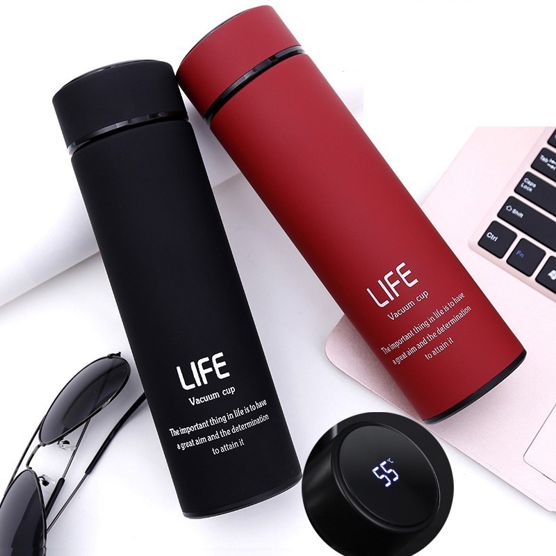 Rubber Paint Intelligent Smart LED Temperature Indicator Display 304 Food-Grade Stainless Steel Business Sports Gift Cup Thermos Vacuum Flask Customize – Vacuum Flask and Thermos Flask price