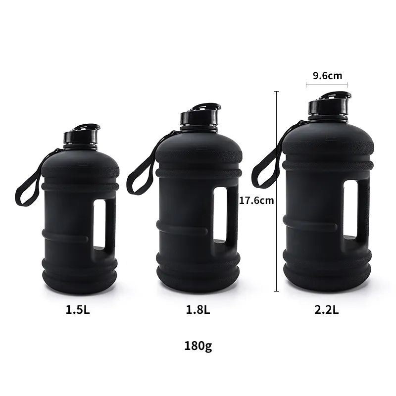 Sports Gym Fitness Bodybuilding Water Bottle Big BPA Free 1.3L 2.2L Plastic Shaker Water Bottle – Plastic Water Bottle and Plastic Water Jug price