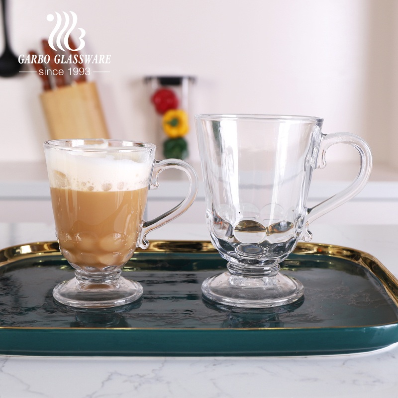 Turkey Style Solid Transparent 11oz Exclusive Designs Glass Coffee Mug High White 7oz 11oz Milk Latte Tea Glass Mugs with Handle – Glass Mug and Coffee Mug price