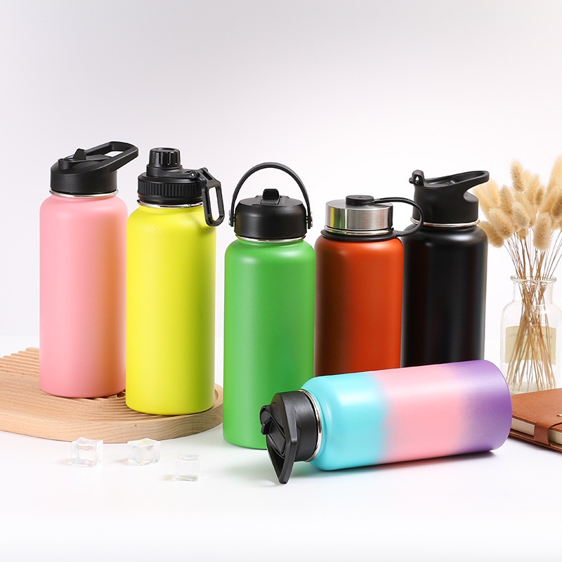 Wholesale Customized BPA Free 18/32oz Thermos Water 304 Stainless Steel Vacuum Flask Sports Gym Water Bottle with Lid – Water Bottle and Stainless Water Bottle price