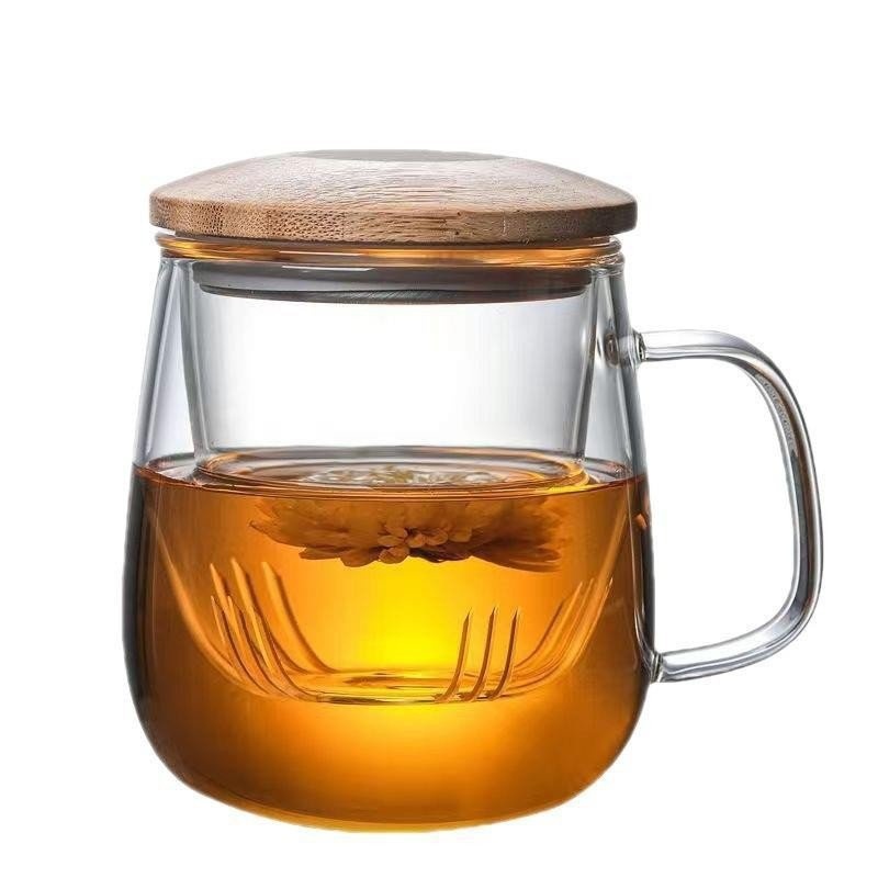 17oz/500ml Tea Infuser Mug with Removable Infuser and Bamboo Lid Tea Cup – Glass Teacup Cup and Infusion Cup price