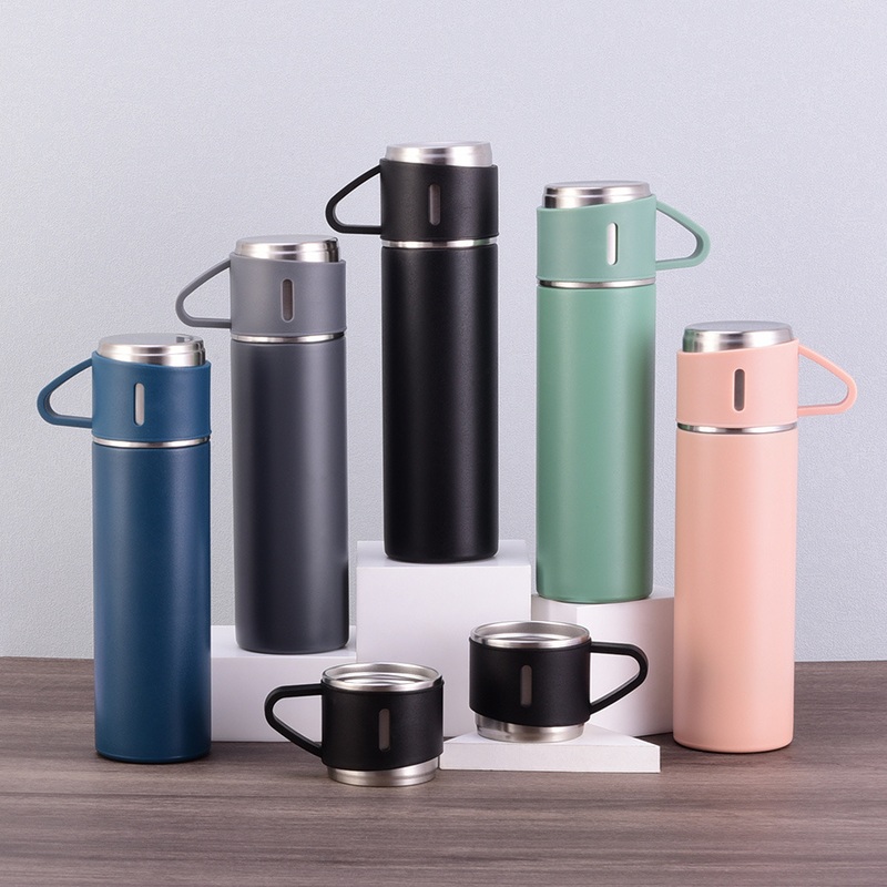 500ml 17oz 2022 Eco Friendly Stainless Steel Vacuum Thermos Insulated Water Bottle with 3 Lids – Bottle with 3 Lids and Thermos Insulated Water Bottle price