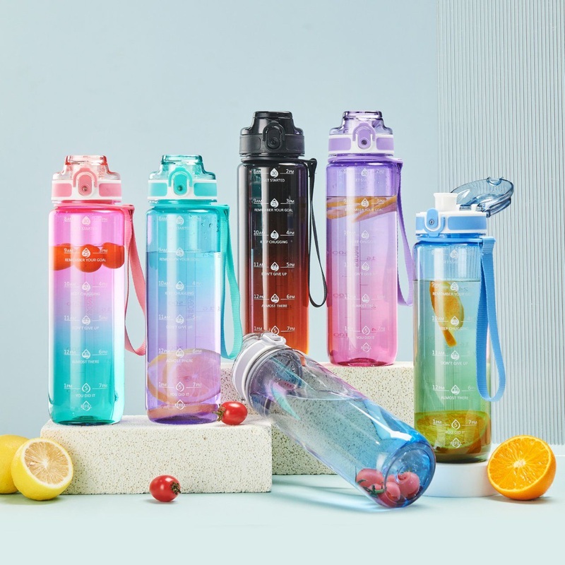 680/1000ml Sports Water Bottle Progressive Color Resistance Carrying Cup Summer Student Bottle – Large Water Bottle and 1000ml Water Bottle price