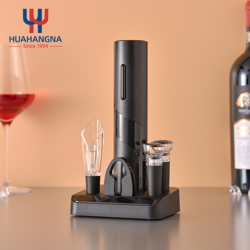 Accesorios PARA Vino Abridor De Vino Custom Logo 5-in-1 Electric Corkscrew Aerator Pourer and Stopper Bottle Wine Opener Set with Base for Hotel Restaurant – Wine Opener and Bottle Opener price