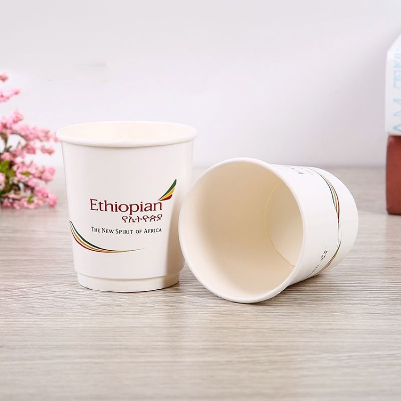 Airline Inflight Disposable Coffee Double Wall Customized Coffee Paper Coffee Cup Raw Material Paper with Lids for Coffee – Paper Cup and Paper Coffee Cups price