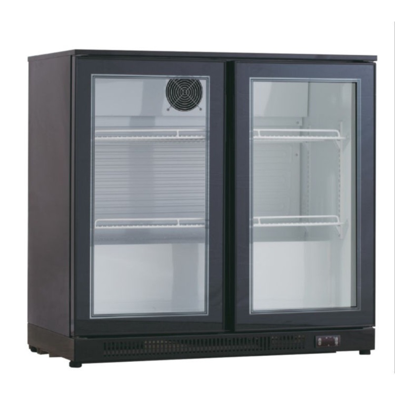 Double Door Beer Cooler Bar Fridge Glass Door Under Counter Bottle Beer Fridge Backbar Cooler – Double Door Backbar Cooler and Backbar Cooler price