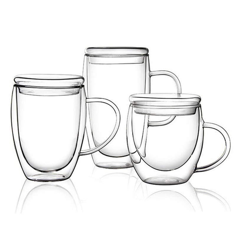 Eco-Friendly Insulated Reusable Fancy Cheap Handmade Clear Double Wall Glass Cup – Glass Jar Cup and Glass Cup price