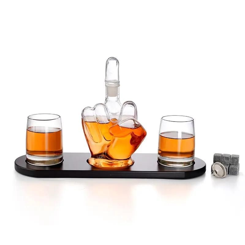 Factory Production High Borosilicate Glass Finger Shape Wine Bottle Wine Decanter – Glass Decanter and Whisky Decanter price