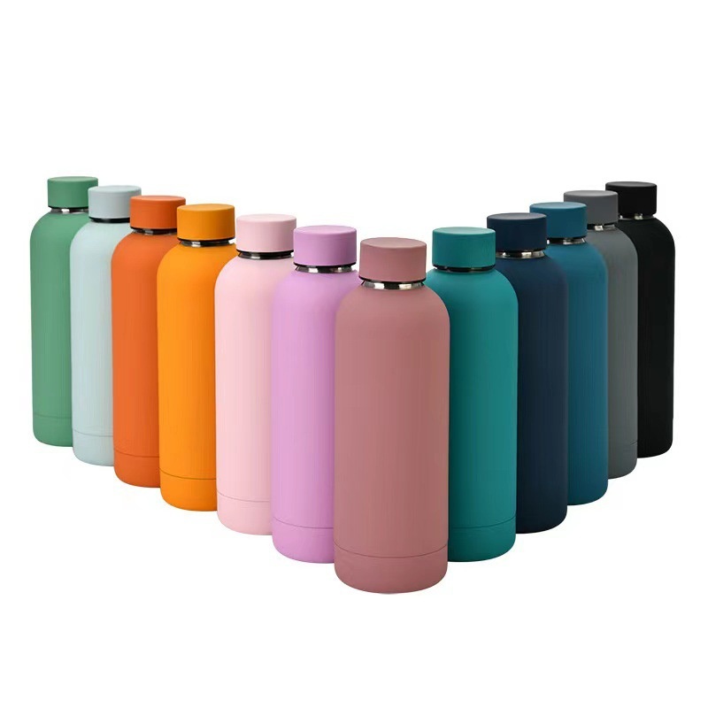 New Products Gym 500ml Double Wall Stainless Steel Insulated Sports Thermal Water Drinking Bottles with Rubber Painted Color – Water Bottle and Sports Water Bottle price