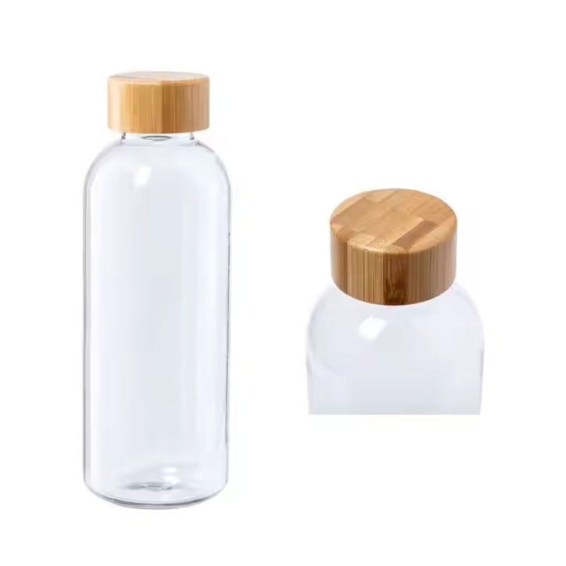 New Promotional Inexpensive 500ml Plastic Water Bottle with Custom Logo and Bamboo Lid – Plastic Water Bottle and Bottle with Custom Logo price
