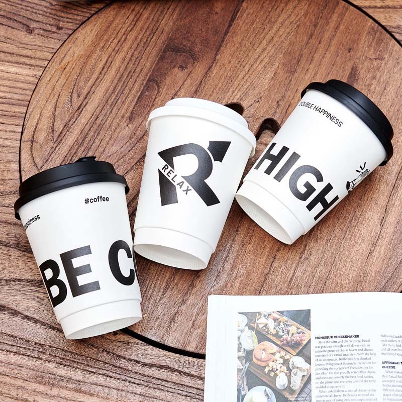 Professional Coffee and Tea Beverages Good Leakproofness Double Wall Paper Cups – Kraft Paper Cup and Hot Coffee Paper Cup price