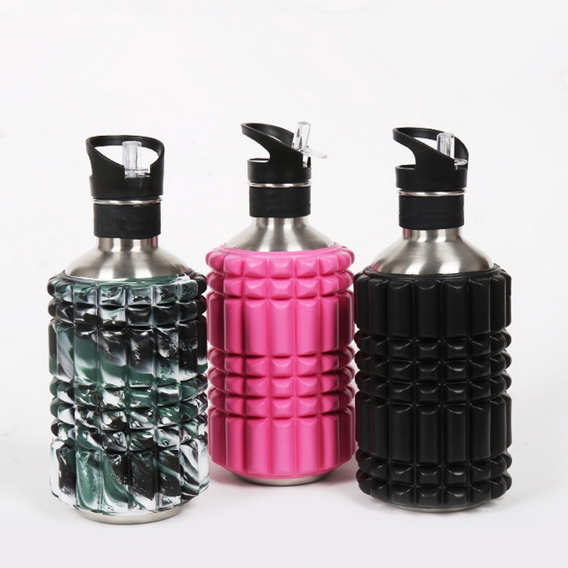 Stainless Steel Reusable Insulated Cool Sports Travel Size Foam Rollers Water Bottles – Sport Water Bottle and Foam Roller Water Bottle price