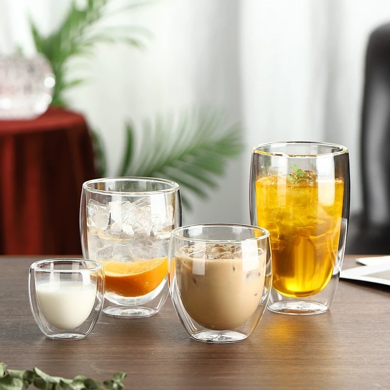 Transparent Coffee Mug Heat-Resistant High Borosilicate Double Wall Glass Cups – Double Wall Glass Cup and High Borosilicate Glass Cuo price