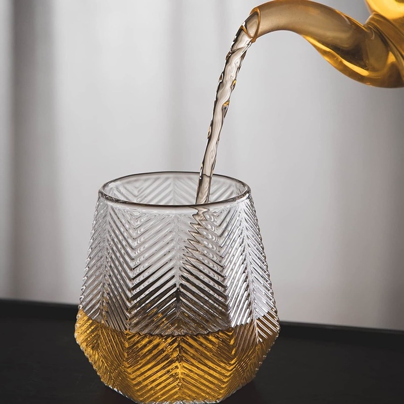 303ml Drinking Glasses Octagonal High Value Diamond Twill Pattern Drinkware – Cup and Cocktail Glasses price