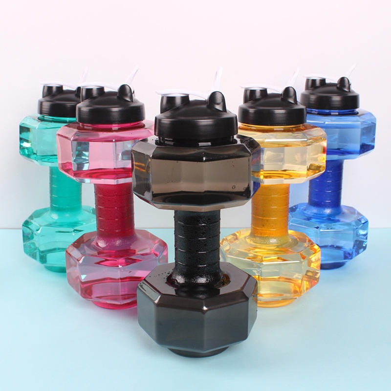 AI-MICH Custom Logo Portable Light Weight Water Bottle Plastic Sport Dumbbell Drinkware – Promotional Gift Plastic Bottles and Custom LOGO Drinkware price
