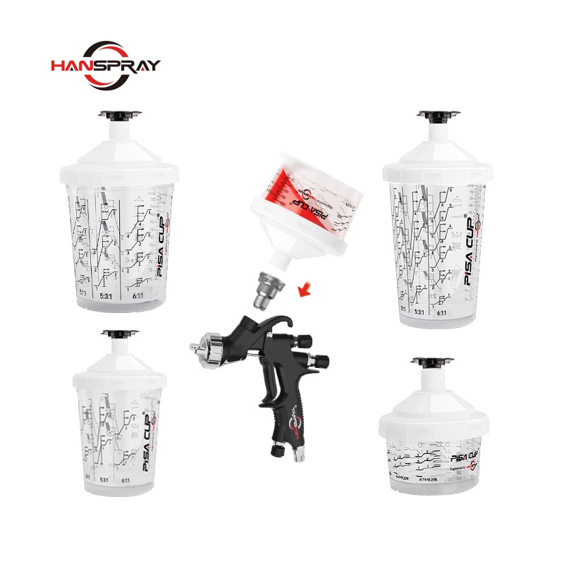 Disposable Plastic Measuring Paint Mixing Cup – Pisa Cup and Spray Gun Cup