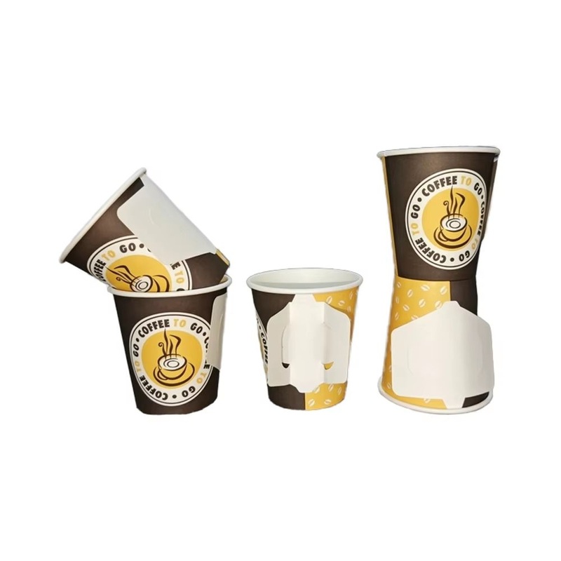 Wholesale 7 Oz Custom-Designed Single Wall Coffee Paper Cups Odor-Free Biodegradable with Custom Logo Print Single Shape Parties – Paper Cups for Coffee and Coffee Mugs with Plastic Lids price