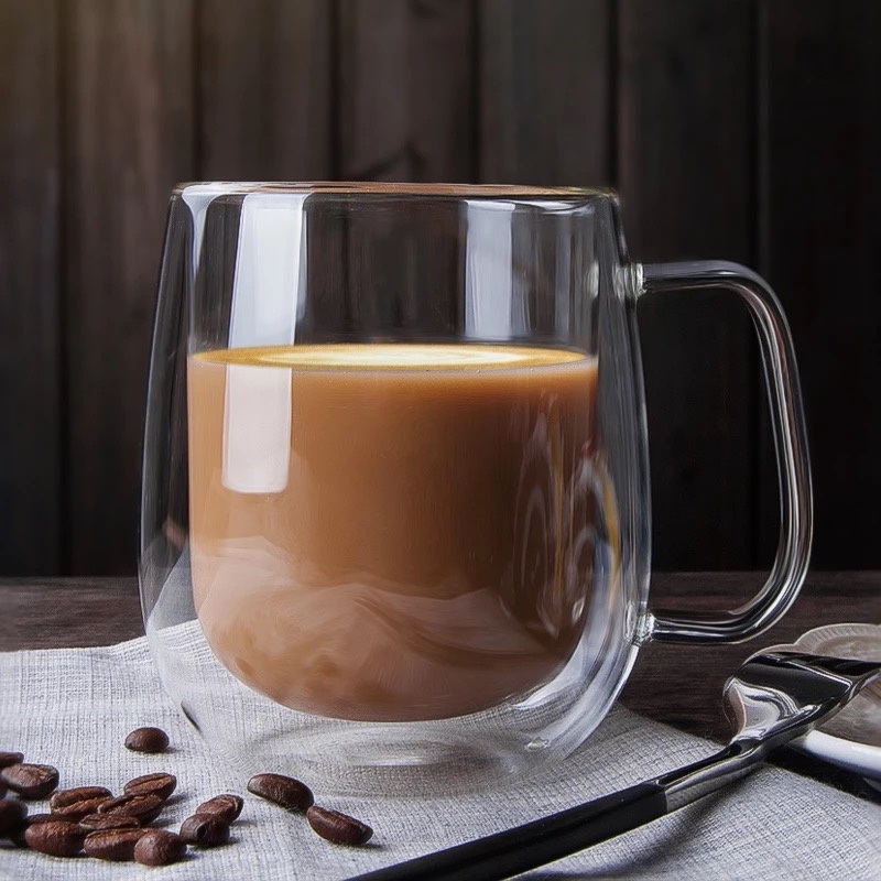Wholesale Clear Double Wall Glass Cup Custom Logo Glass Coffee Mug – Coffee Mug and Double Wall Glass Cup price
