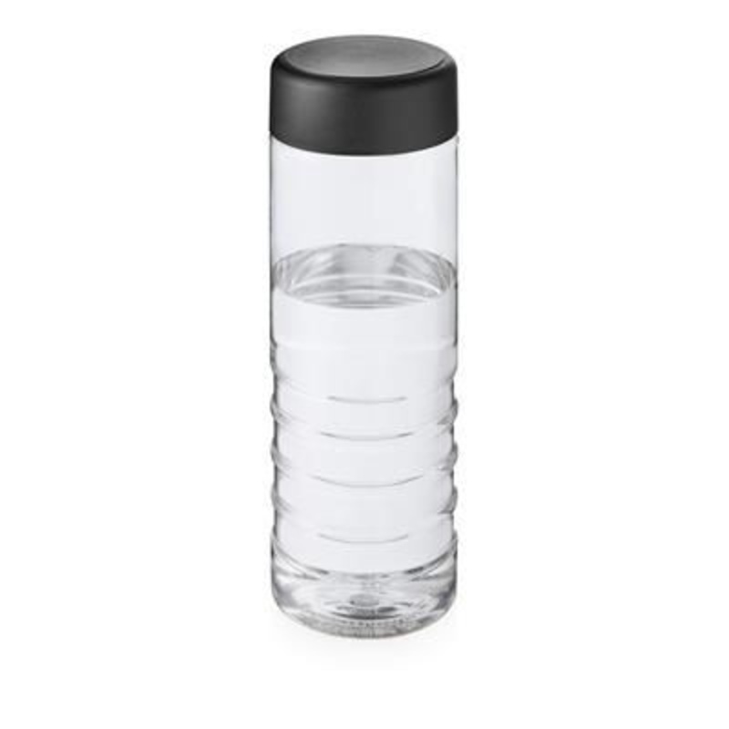 TREBLE SCREW CAP BOTTLE in Transparent & Black Solid – Promise Promo