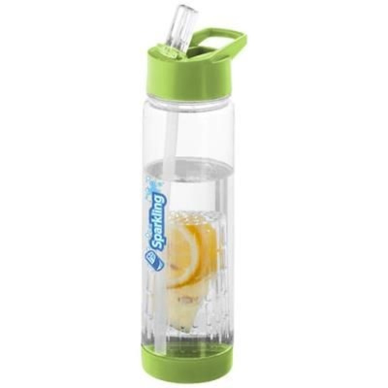 TUTTI-FRUTTI 740 ML TRITANINFUSER SPORTS BOTTLE in Clear Transparent White-lime Green – Promise Promo