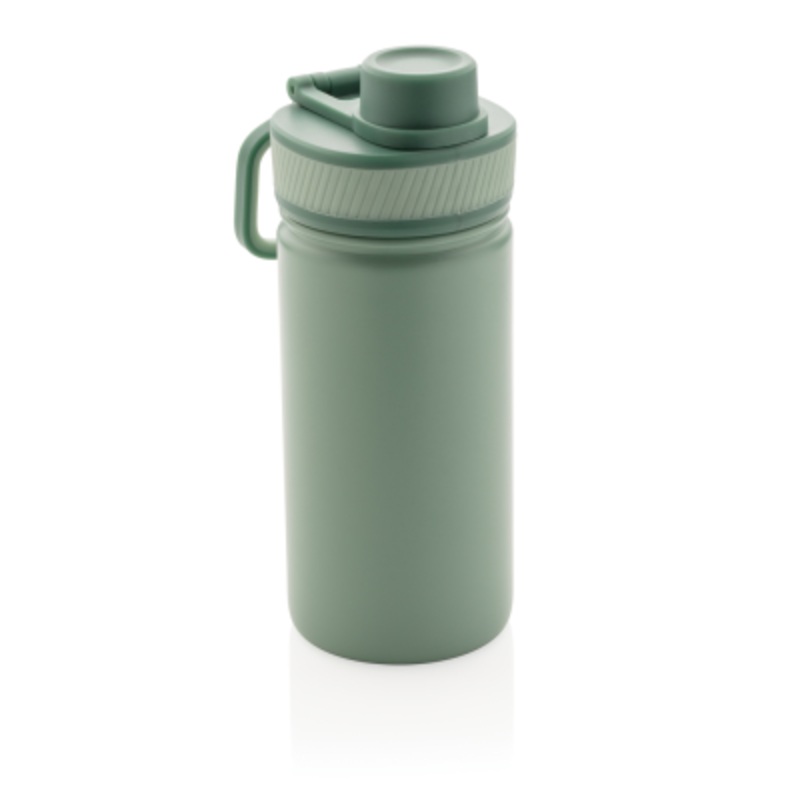 VACUUM STAINLESS STEEL METAL BOTTLE with Sports Lid 550Ml in Green – Promise Promo