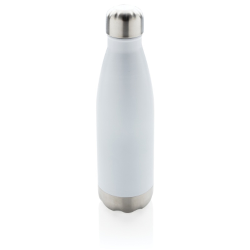 VACUUM THERMAL INSULATED STAINLESS STEEL METAL BOTTLE in White – Promise Promo