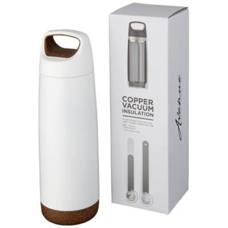 VALHALLA 600 ML COPPER VACUUM THERMAL INSULATED SPORTS BOTTLE in White Solid – Promise Promo