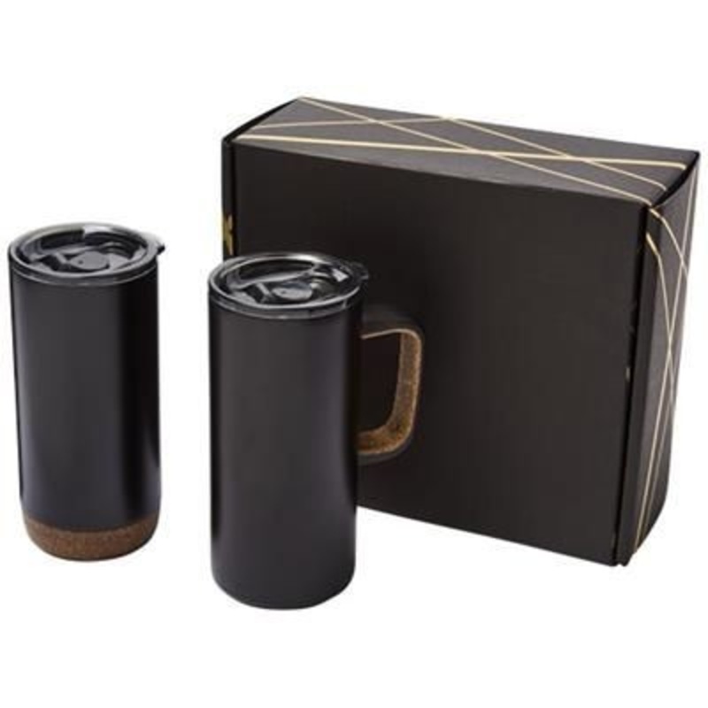 VALHALLA MUG AND TUMBLER COPPER VACUUM GIFT SET in Black Solid – Promise Promo