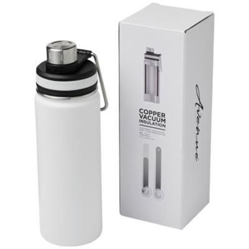GESSI 590 ML COPPER VACUUM THERMAL INSULATED SPORTS BOTTLE in White Solid – Promise Promo