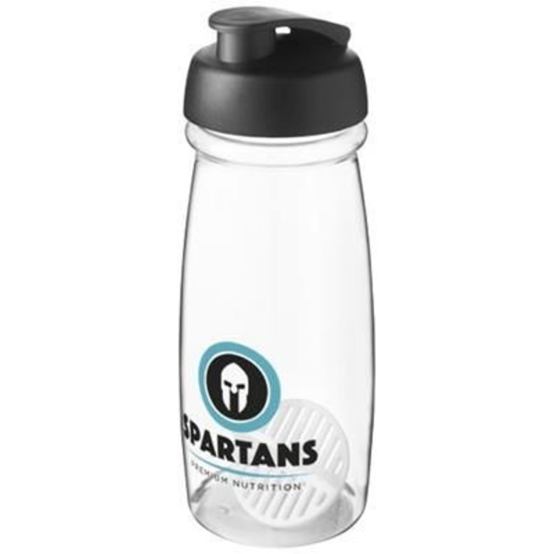 H2O ACTIVE PULSE 600 ML SHAKER BOTTLE in Solid Black & Clear Transparent – Promise Promo