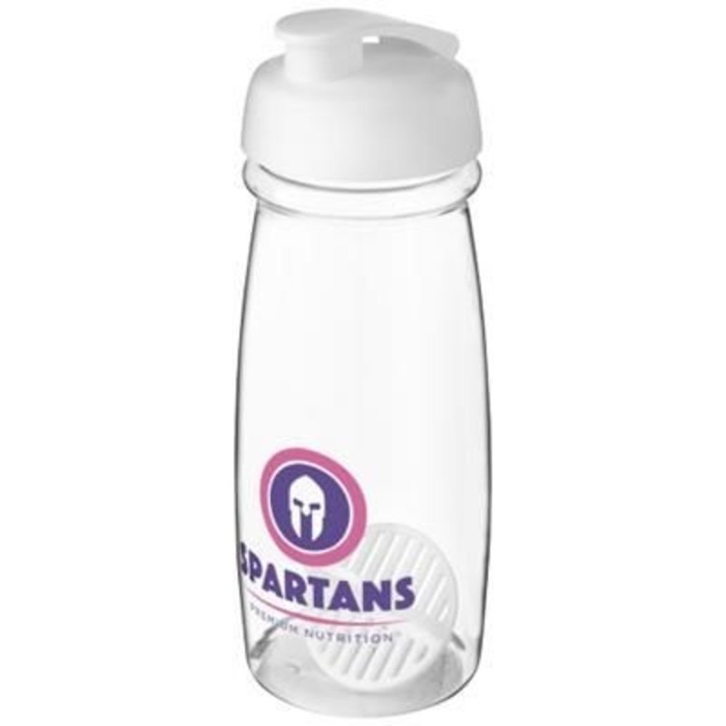 H2O ACTIVE PULSE 600 ML SHAKER BOTTLE in White & Clear Transparent – Promise Promo