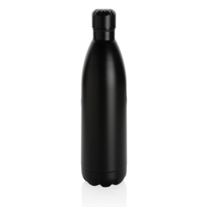 SOLID COLOUR VACUUM STAINLESS STEEL METAL BOTTLE 1L in Black – Promise Promo