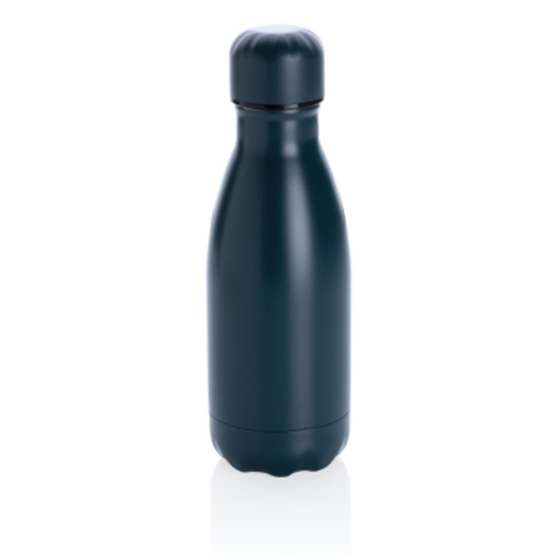SOLID COLOUR VACUUM STAINLESS STEEL METAL BOTTLE 260ML in Blue – Promise Promo