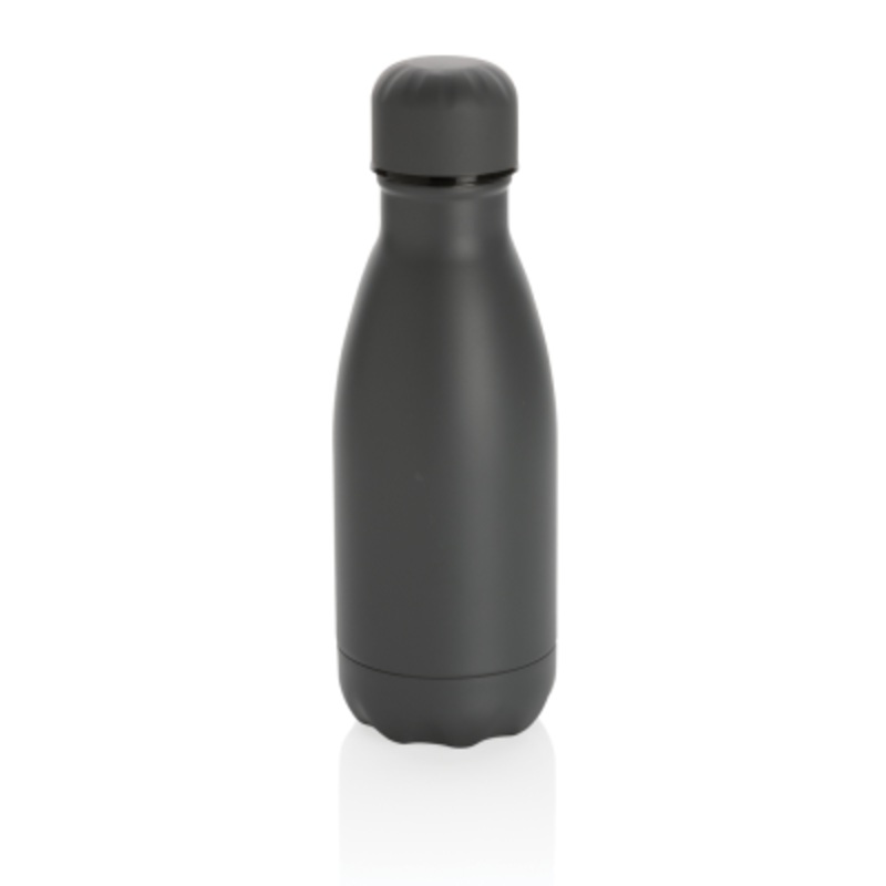 SOLID COLOUR VACUUM STAINLESS STEEL METAL BOTTLE 260ML in Grey – Promise Promo