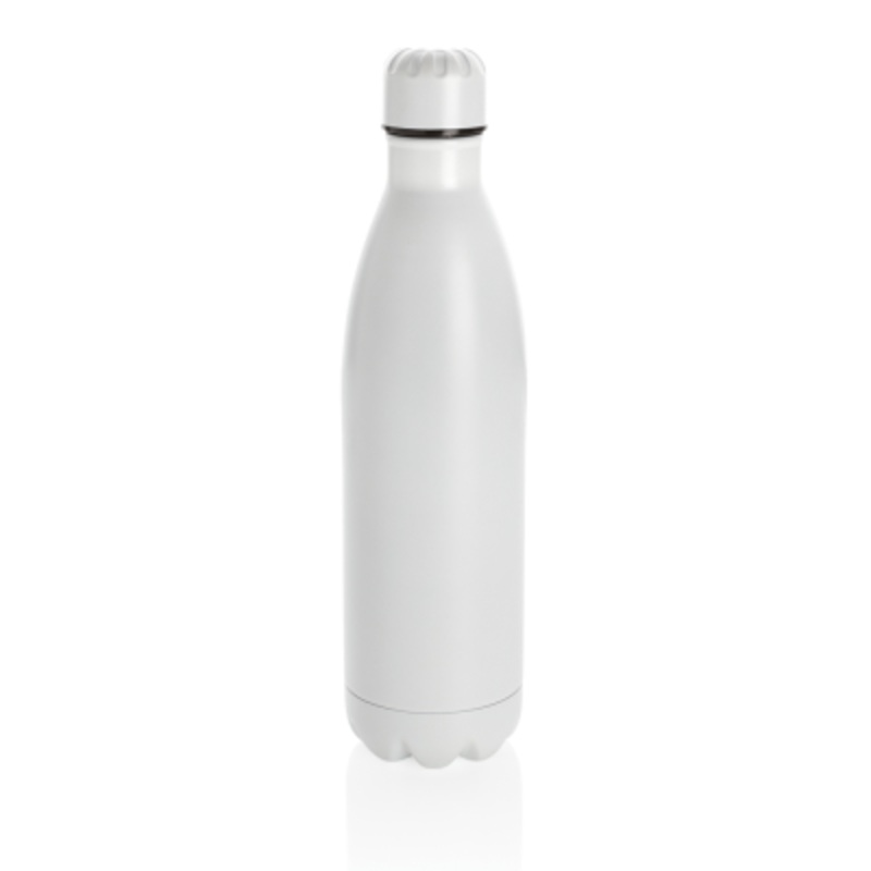 SOLID COLOUR VACUUM STAINLESS STEEL METAL BOTTLE 750ML in White – Promise Promo