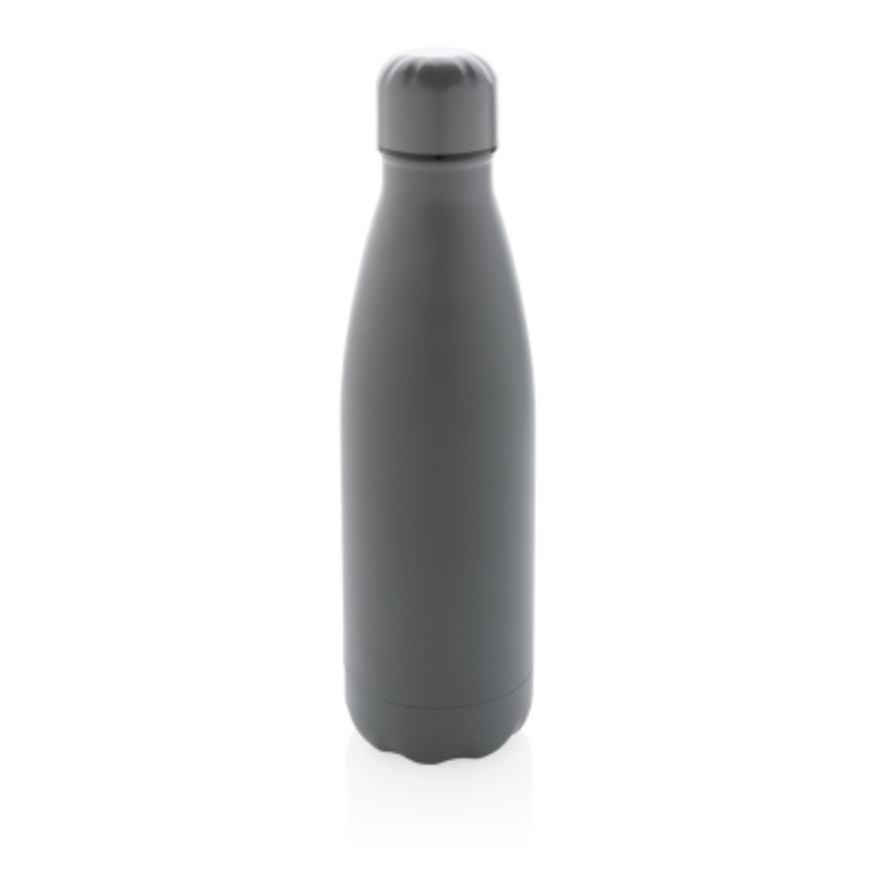 SOLID COLOUR VACUUM STAINLESS STEEL METAL BOTTLE in Grey – Promise Promo