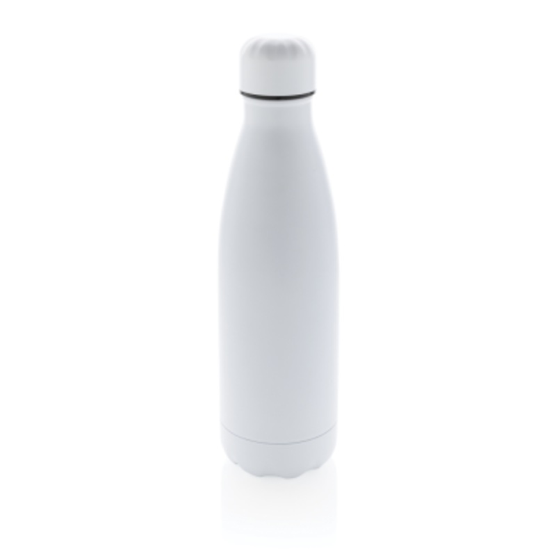 SOLID COLOUR VACUUM STAINLESS STEEL METAL BOTTLE in White – Promise Promo