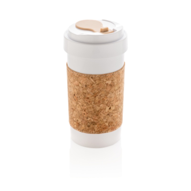 ECO PLA 400ML CAN with Cork Sleeve in White – Promise Promo