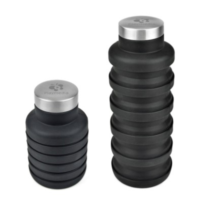 FOLDING SILICON BOTTLE in Black – Promise Promo