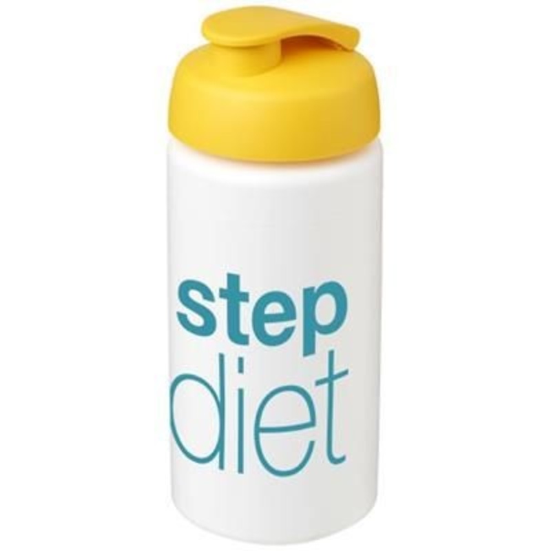 BASELINE PLUS GRIP 500 ML FLIP LID SPORTS BOTTLE in White Solid-yellow – Promise Promo