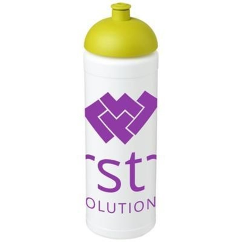 BASELINE PLUS GRIP 750 ML DOME LID SPORTS BOTTLE in White Solid-lime Green – Promise Promo