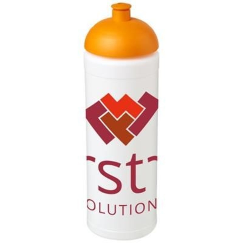BASELINE PLUS GRIP 750 ML DOME LID SPORTS BOTTLE in White Solid-orange – Promise Promo