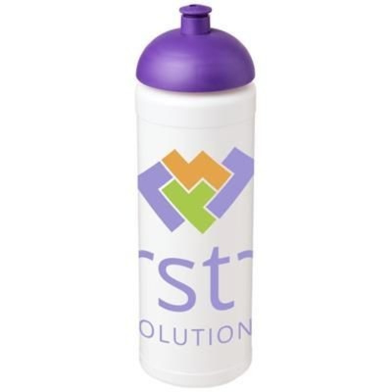 BASELINE PLUS GRIP 750 ML DOME LID SPORTS BOTTLE in White Solid-purple – Promise Promo