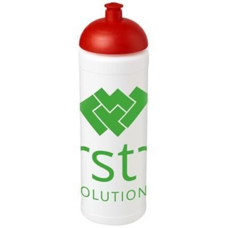 BASELINE PLUS GRIP 750 ML DOME LID SPORTS BOTTLE in White Solid-red – Promise Promo