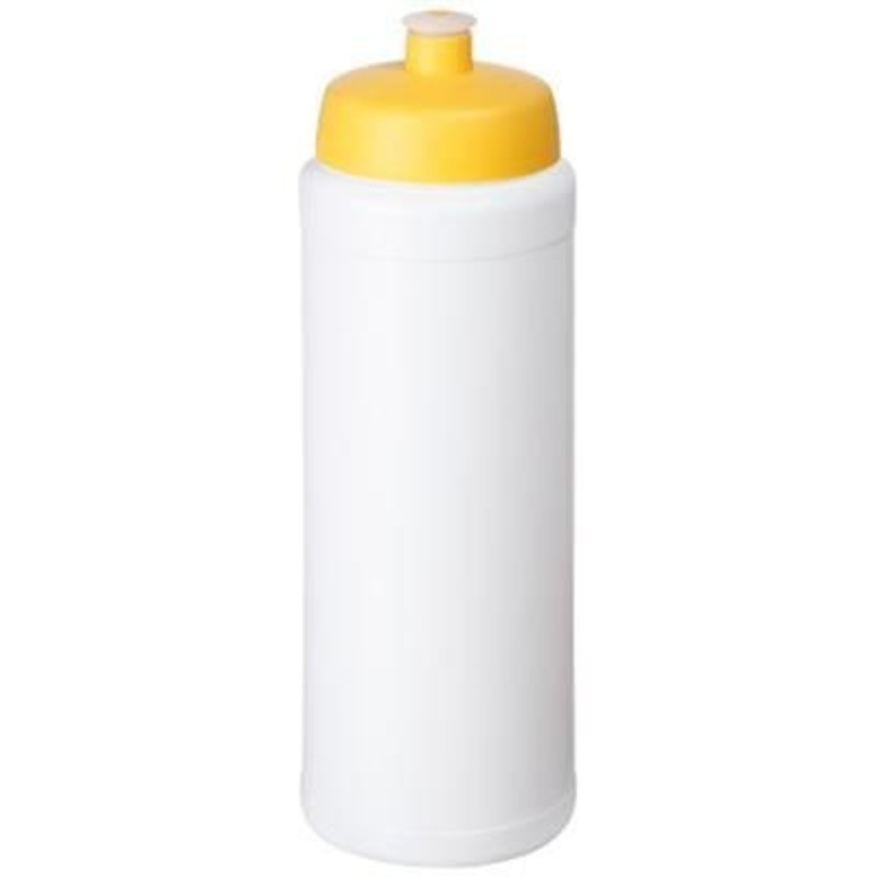 BASELINE PLUS GRIP 750 ML SPORTS LID SPORTS BOTTLE in White Solid-yellow – Promise Promo