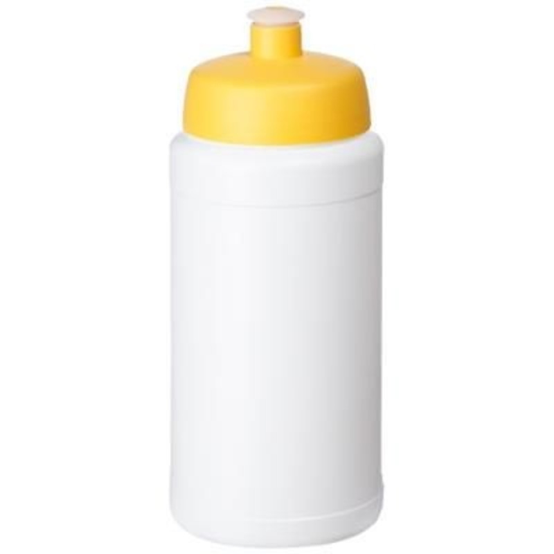BASELINE PLUS 500 ML BOTTLE with Sports Lid in White Solid-yellow – Promise Promo