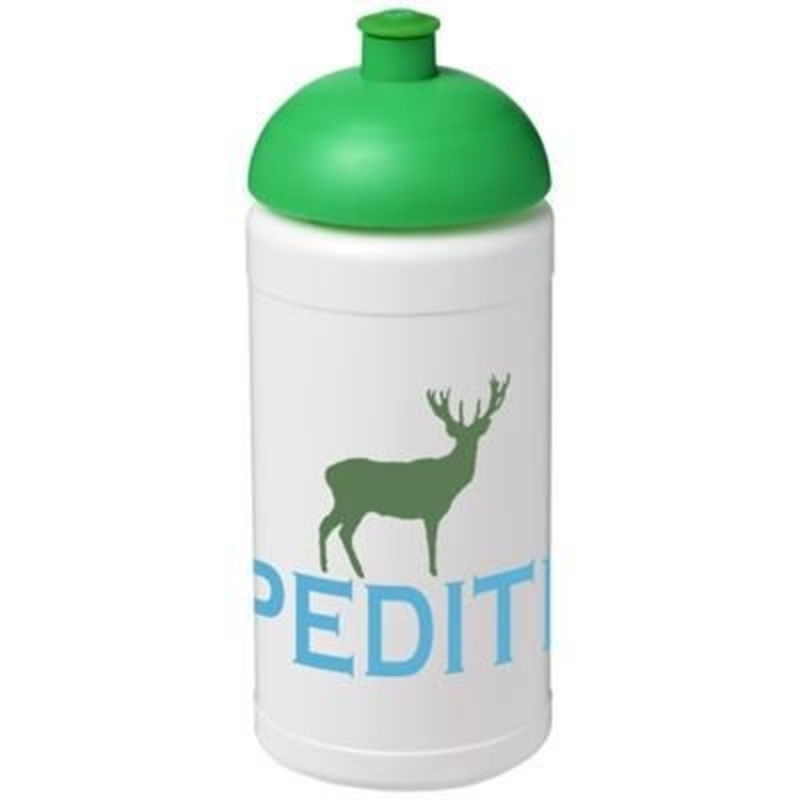 BASELINE PLUS 500 ML DOME LID SPORTS BOTTLE in White Solid-green – Promise Promo