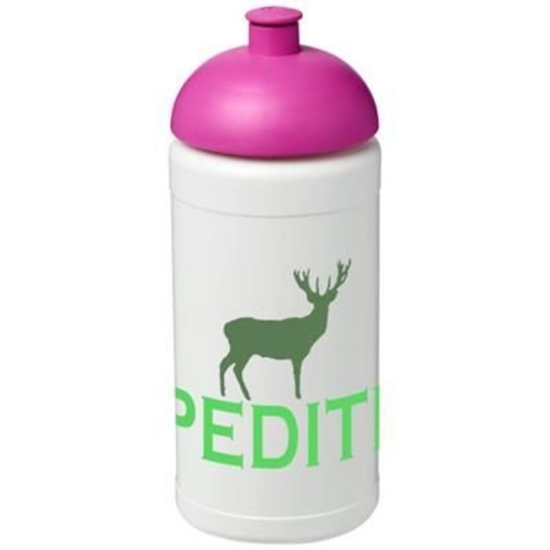 BASELINE PLUS 500 ML DOME LID SPORTS BOTTLE in White Solid-pink – Promise Promo