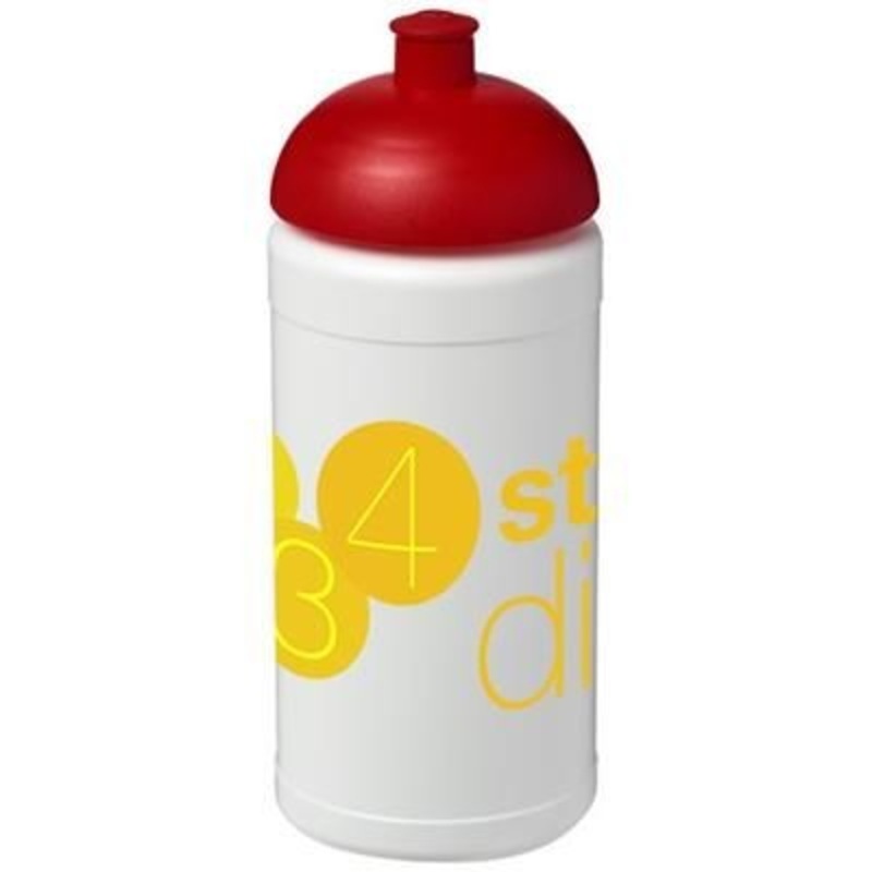 BASELINE PLUS 500 ML DOME LID SPORTS BOTTLE in White Solid-red – Promise Promo